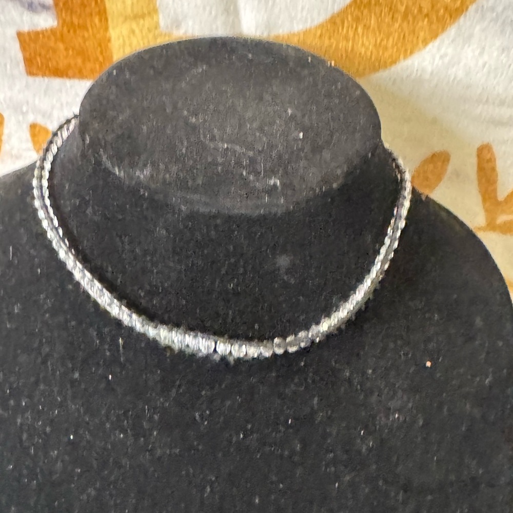 Victoria Emerson Silver Beaded Choker Necklace